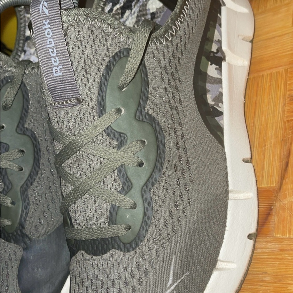 Reebok Olive and Gray Running Shoe